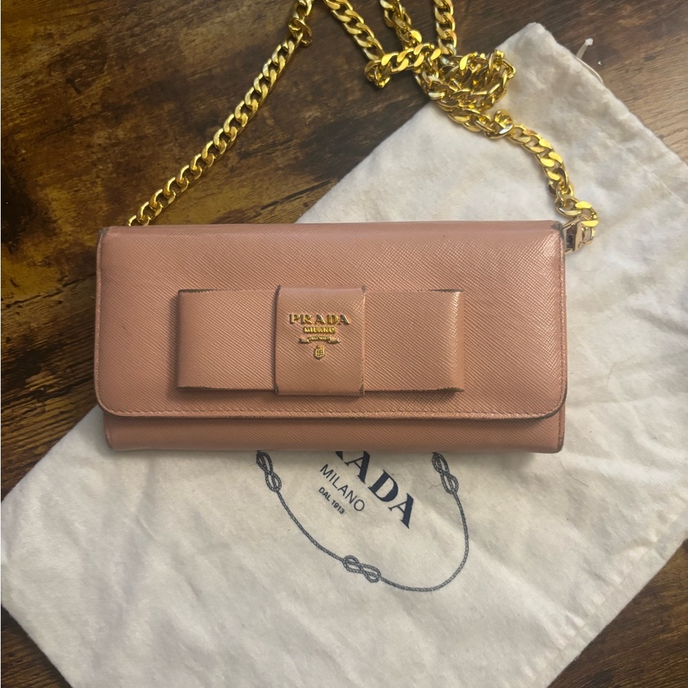 Prada Pink Leather Women's Wallet